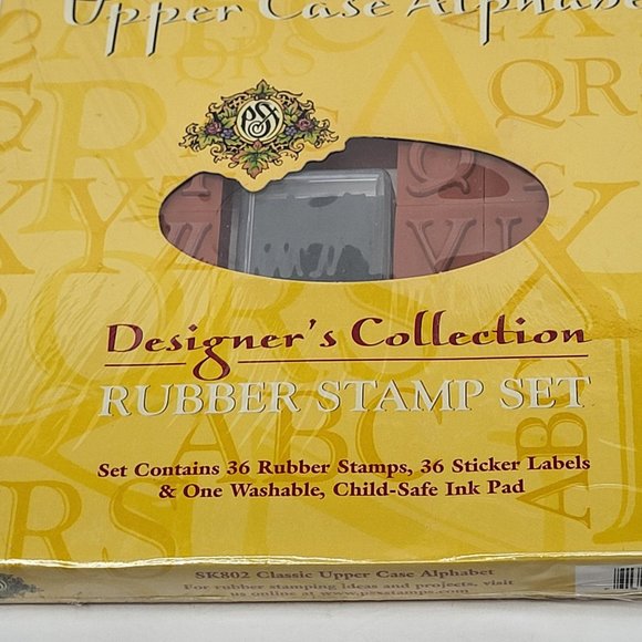 Classic PSX Rubber Stamps Alphabet Upper Case No Ink Pad Boxed‎ SK802 36 Stamps - Picture 3 of 13